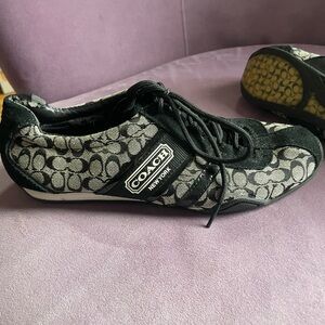 Coach Monogram Black and Gray Sneakers